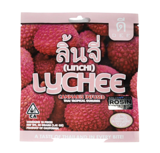 Dee Thai Rosin Infused Lychee Gummies