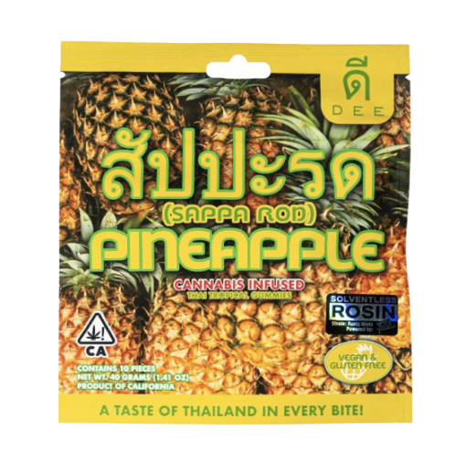 Dee Thai Rosin Infused Pineapple Gummies
